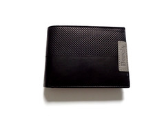 BENCH Geldbörse Herren Echtleder Leder RFID schwarz - beige Portemonnaie