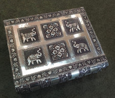 Schmuckschatulle/Schmuckkästchen(Silber)Elefant Indien gross