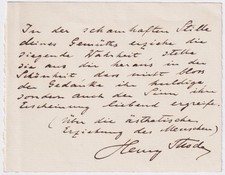 Henny Koch Schriftstellerin Autograph Handschrift Schiller Zitat 1903