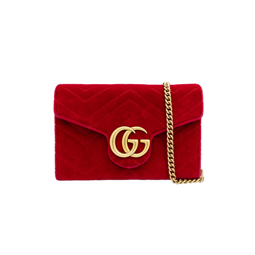 Gucci red marmont - red, velvet