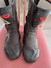 SIDI Motorradstiefel Motorradschuhe Stiefel Gr.41 UK 7 schwarz/rot/weiß Leder!!