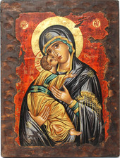 Große Ikone handgemalt auf
