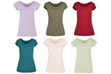 Build Your Brand Basic Ladies´ Wide Neck Tee T-Shirt Baumwollshirt loose 3XL 4XL
