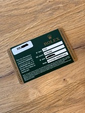 Rolex Garantiekarte Zertifikat 2010 