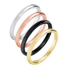 eleganter Ring 2mm aus Edelstahl schlicht & edel 4 Farben stylisch Beisteckring
