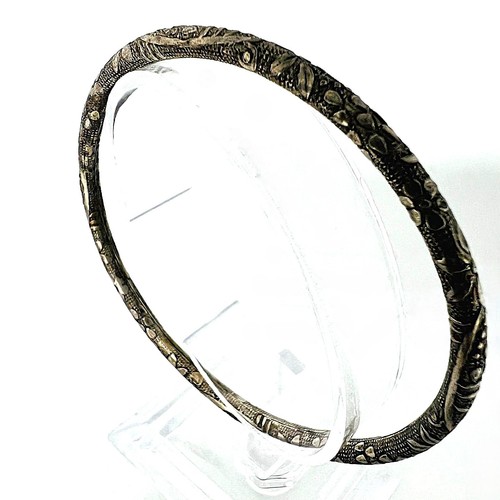 Antiker silber armreif floral - silber-armreif,,