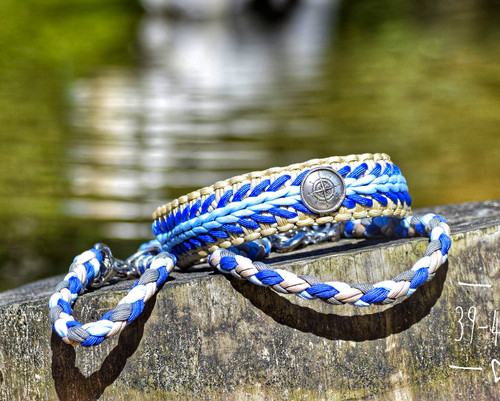 Paracord halsband 44cm mit - 39-44cm,