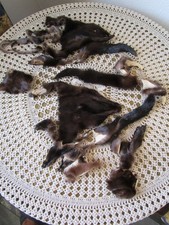 Nerz Pelz  Reste Pelzreste zum Basteln für Broschen Applikationen aufnähen