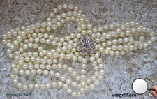 Hals Kette Collier mit Perlen Perle 18 Kt 750 er Gold 67 cm