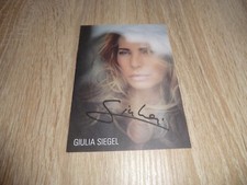 Giulia Siegel- Autogrammkarte - original unterschrieben
