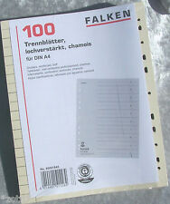 Trennblätter Register Einleger Blätter Karton für A4 Ordner Sortieren Ablage *