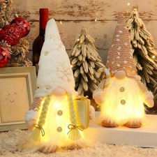 2er Set LED Wichtel Weihnachtswichtel Zwerg Wichtelgeschenk Fensterdeko Licht