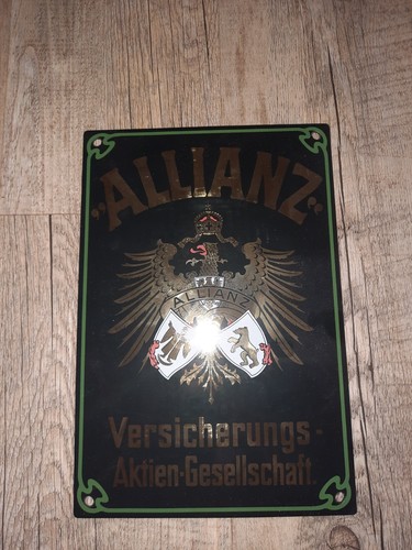 Allianz emaille schild - allianz,