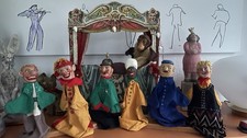 7 antike seltene Handpuppen Kasper Kasperle Theater Kasperlepuppen
