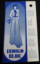 Werbe-Aufkleber Lois Jeans Anhänger Etikett Indigo Blue Schlaghose 70er Jahre