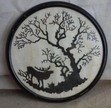 altes Stickerei Bild Jagd