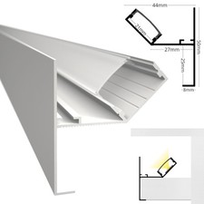 LED Wand Profil Rand Leiste DECKENKANTE-MAXI weiß indirekte Beleuchtung Stripes