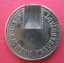 alte WERTMARKE FREUDENSTADT Städt. Gaswerk 1/2 Automatengeld Menzel nicht!