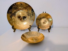 3 WMF Zierteller vergoldet -