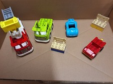 Duplo Fahrzeuge Feuerwehr Jeep Lastwagen LKW Auto Seifenkiste Bank