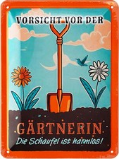 Retro Blechschild Mein Garten Deko vintage lustige Sprüche Schilder 15x20cm