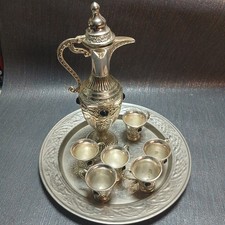 Set Versilberte Karaffe Kanne