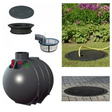 Classic Regenwassertank Zisterne Erdtank Set mit Filter 4300 l inkl. Entladung