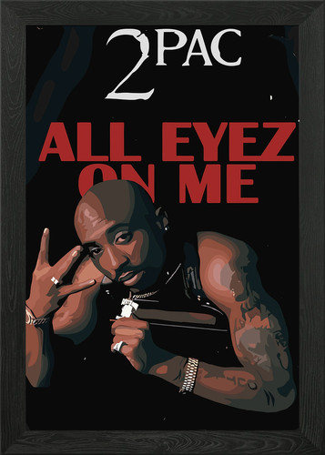 2pac tupac gerahmtes wandbild - 2pac,