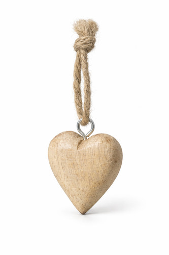 Holz herz hängedekoration - holz,