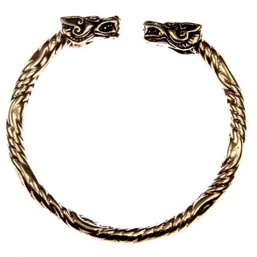 Bronze wikinger armreif drache - armreif,