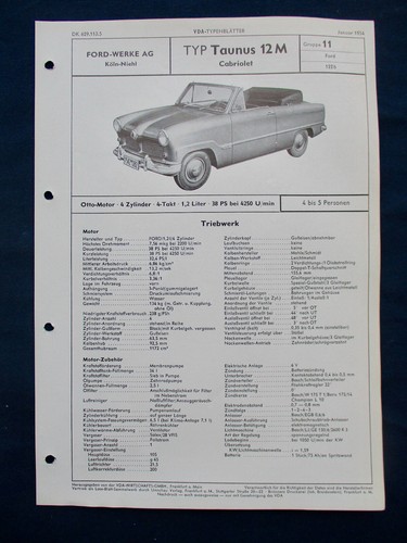 Ford weltkugel taunus - 1x,