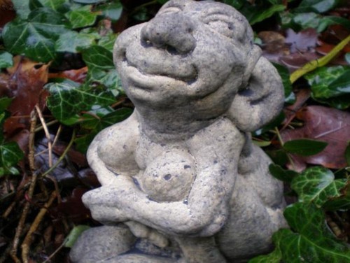 Steinfigur garten troll - steinfigur,