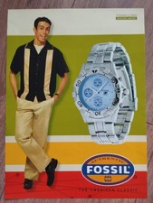 ORIG REKLAME WERBUNG  2001 FOSSIL  Männerarmbanduhr
