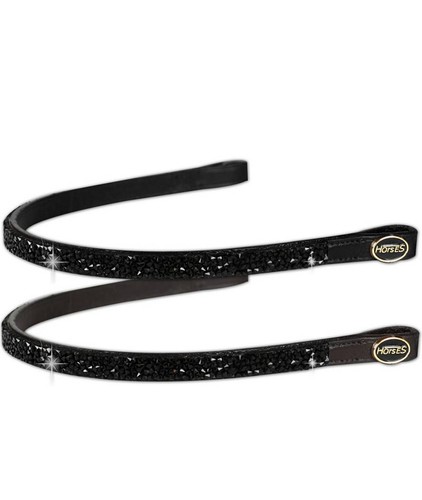 Pferde black spark - black, stirnriemen