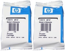 2x Original HP Tintendruckkopfpatrone 57 farbig 2-er Pack für Deskjet 450 5500 5