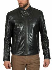 Zayn Herren Echt Leder Jacke Slim Fit Biker Motorrad Echt Lammfell Jacke