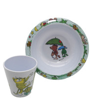 Janosch Geschirr Set - Tasse Becher Teller Kindertasse 2-teilig Kinderserie