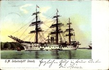 Ak Deutsches Schulschiff, SMS Stosch, Korvette, Kaiserliche Marine - 11004579