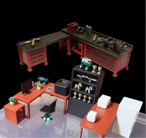 Diorama werkzeugschrank - 1/64,