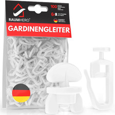 100 x Gardinengleiter Kopf-Ø