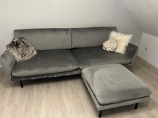 Westwing Sofa Moby grau Samt
