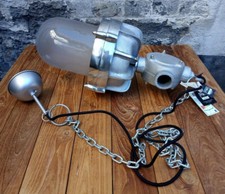 Hängelampe silber Alu