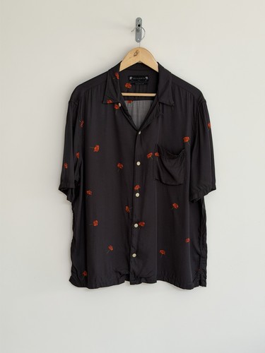 Allsaints floral hemd schwarz - allsaints,