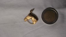 Pferde Pferdekopf Anhänger Gold 333 Schmuck Schmuckanhänger Kettenanhänger