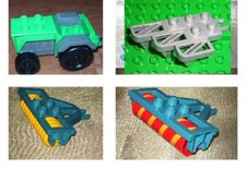 Lego Duplo Bauernhof Traktor Trecker Pflug silber Egge Ville Tractor Fun Walze