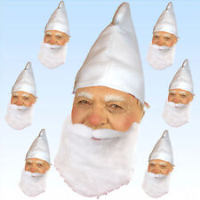 7 x Zwergenmütze weiß + Bart