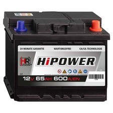 Autobatterie 12V 65Ah 600A/EN ersetzt 44 45 50 55 60 62 63 64 66 67 68 70 Ah