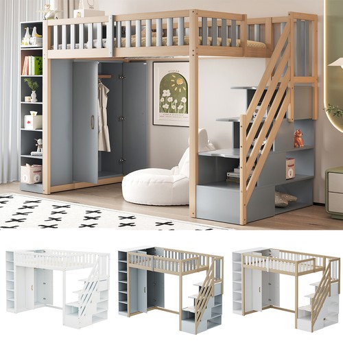 Hochbett mit kleiderschrank - hochbett,