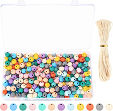 300 Stück 10mm Holz Perlen