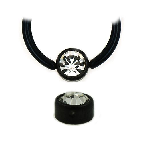 Schwarze flatback klemm kugel - flatback,